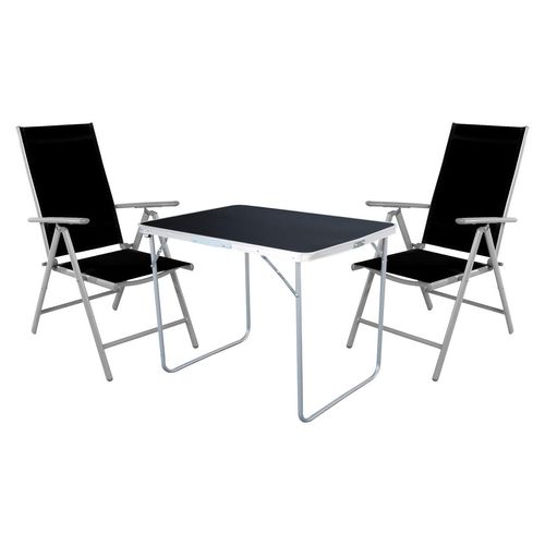 3-tlg Camping Set Gartenmöbel Campingtisch + 2 Campingstuhl Klappstuhl