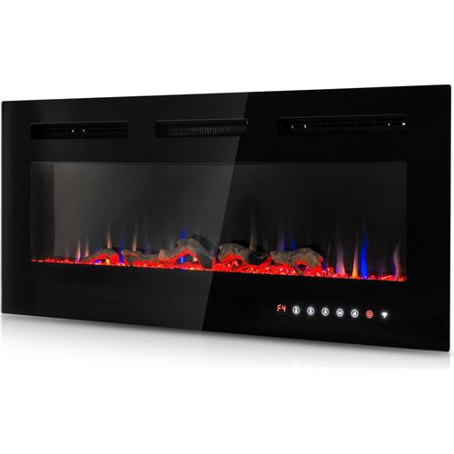Termofol Elektrokamin - Kamin Elektrisch - Elektrokamin mit Heizung und Kaminfeuer - Schwarz - 91,4 cm