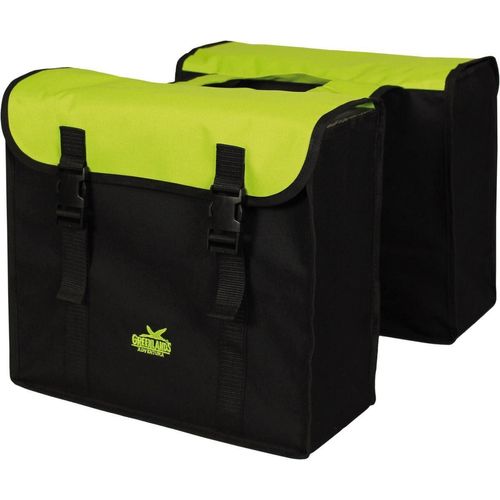 Fahrradtasche "Greenlands Doppel Fahrradtasche", grün, GREENLANDS BICYCLE BAGS, Taschen, B/H/T: 40cm x 14cm x 40cm, Polyester, B:40cm H:14cm T:40cm