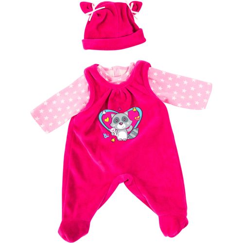 Puppenkleidung BAYER "Latzhose Waschbär 46 cm", pink (pink, rosa), Puppenkleidung, Kinder