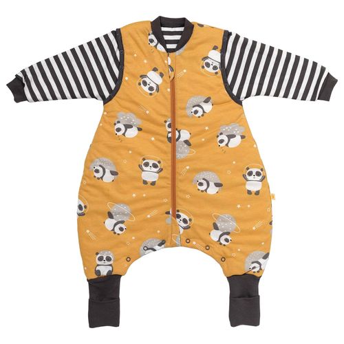 Babyschlafsack SCHLUMMERSACK "Schlafsack mit Füßen 3.5 Tog" Gr. 80, gelb (panda), Schlafsäcke, Baby, L: 80cm, Obermaterial: 100% Baumwolle CO., L:80cm