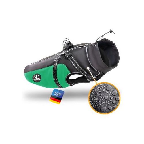 Tierhood Hunderegenmantel grün XS