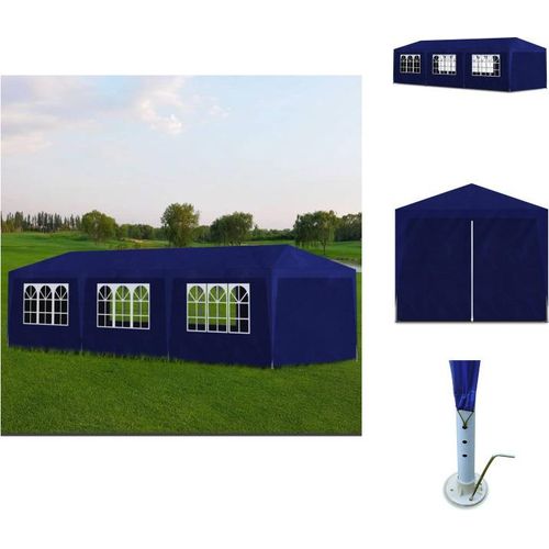 vidaXL Partyzelt 3x9 m Blau - Pavillons & Partyzelte