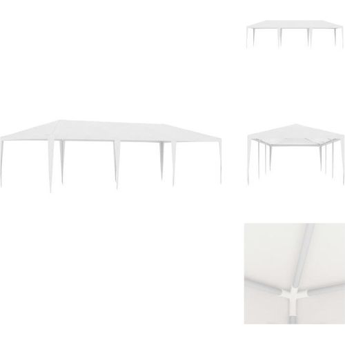 vidaXL Partyzelt 4 x 9 m Weiß - Pavillons & Partyzelte