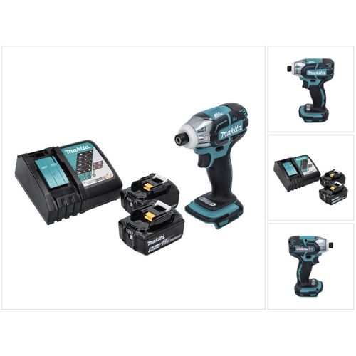 Makita DTS 141 RT Akku Impulsschrauber 18 V 40 Nm 1/4" Brushless + 2x Akku 5,0 Ah + Ladegerät