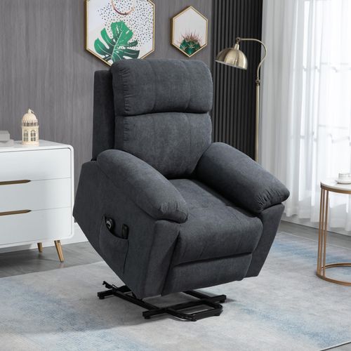 Sweiko Massagesessel mit Aufstehhilfe, Sessel mit Aufstehhilfe, 8 Vibrationsmotoren, inkl. Fernbedienung, grau
