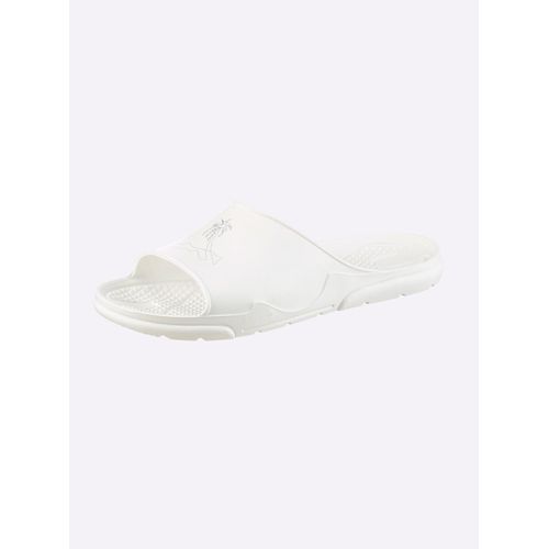Badeschuh FASHY, Damen, Gr. 40, weiß, bedruckt, Gummi, Basic, Schuhe Badeschuh
