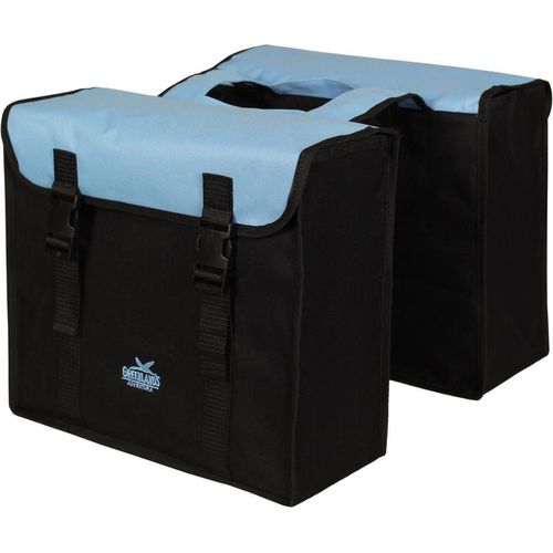 Fahrradtasche "Greenlands Doppel Fahrradtasche", blau, GREENLANDS BICYCLE BAGS, Taschen, B/H/T: 40cm x 14cm x 40cm, Polyester, B:40cm H:14cm T:40cm