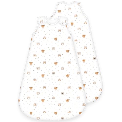 Babyschlafsack BABY BEST "Little friends Baby-Schlafsack 70cm", Baby, Gr. L: 60cm, weiß, Bezug: 100% Baumwolle. Füllung: 100% Polyester, Schlafsäcke