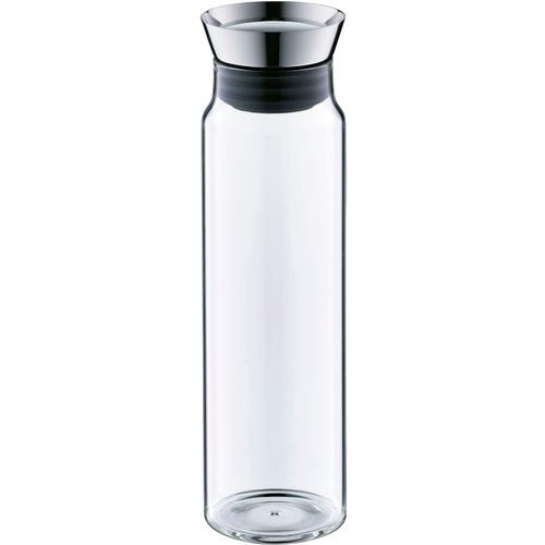 Wasserkaraffe ALFI "FLOWMOTION", transparent, B:8,5cm H:30,2cm T:8,5cm Ø:8,5cm, Glas, Karaffen, Wasserkaraffe, handgefertigt, mundgeblasen, 1 Liter