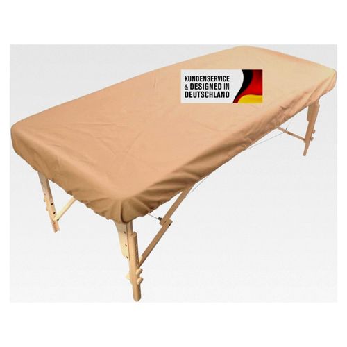 Ayurvedaliege Bezug - Wasser- und ölresistenter Schutzbezug aus Polyurethan mit Gummizug – Geeignet für Massagen und Ayurveda-Therapien (Beige)
