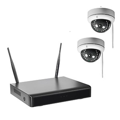 INDEXA WLAN-Überwachungs- WR100 SET D2 kameraset m.2 Kameras,NVR u.App 26606