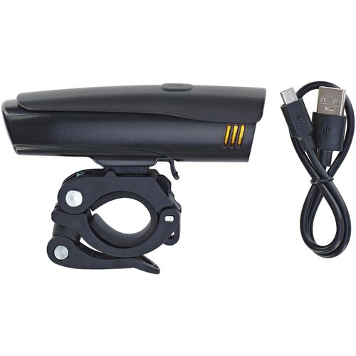 Fahrradbeleuchtung PROPHETE "LED Akku Scheinwerfer 50/25 Lux", schwarz, Fahrradlampen