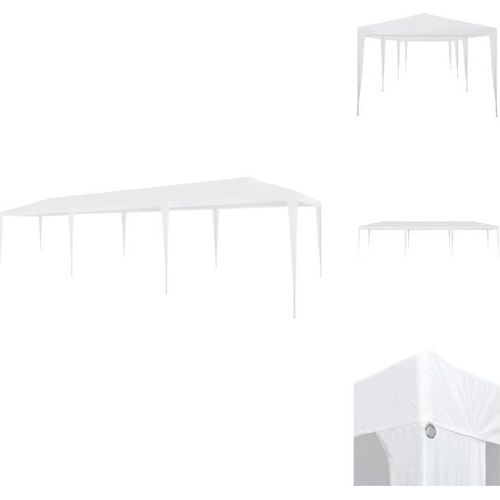 vidaXL Partyzelt 3x9 m PE Weiß - Pavillons & Partyzelte