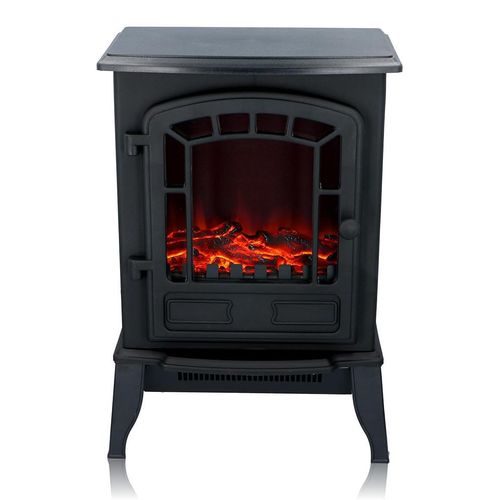 Classic Fire Torino Elektrokamin mit Heizung – Elektroheizung 2000W - Kaminofen