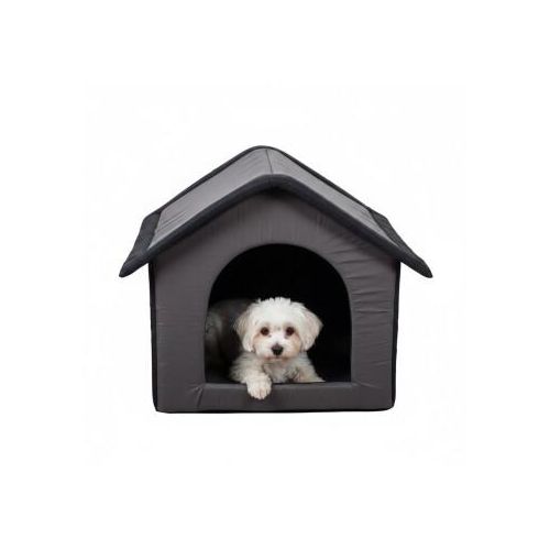 SunnyDogs Stoff-Hundehütte / Hundehöhle grau