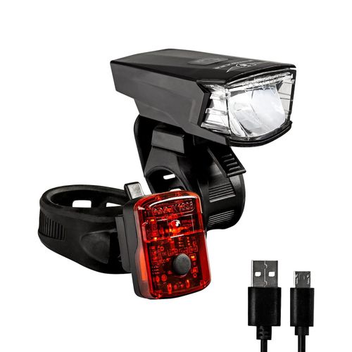 Zündapp ZA.K.15 LED Beleuchtungsset StVZO Fahrradlicht Fahrrad Lampe Set Beleuchtung Fahrrad Akku Lampenset