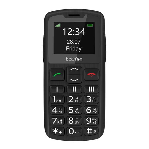 Beafon SL230 4G Handy, Schwarz - Modell 2025 (Seniorenhandy, Klapp)