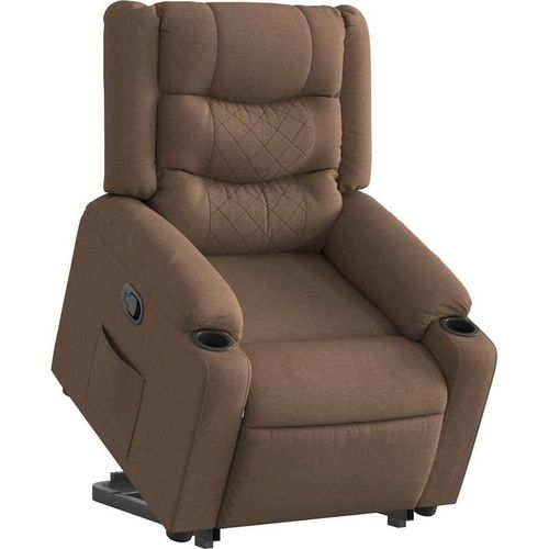 Relaxsessel mit Aufstehhilfe Braun Stoff