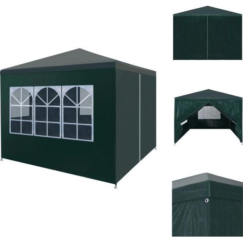 vidaXL Partyzelt 3x3 m Grün - Pavillons & Partyzelte