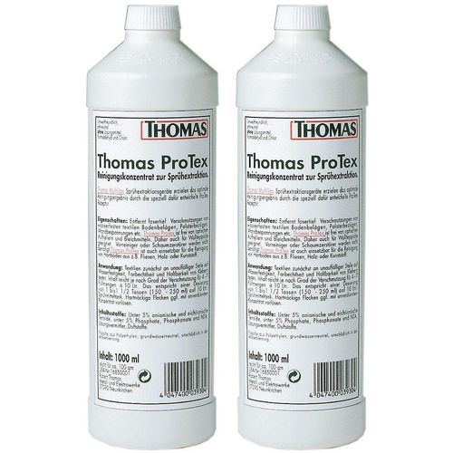 THOMAS Teppichreiniger "Protex", weiß, 2 Stk., Reinigungsmittel, 2x1l Flasche