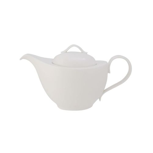 Teekanne VILLEROY & BOCH "Teekanne New Cottage Basic 1,1 l weiß", weiß, Kannen