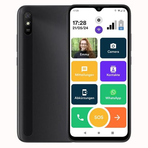 Senifone S1 Seniorenhandy Smartphone mit Android – 64GB - Handy für Senioren mit SOS-Taste & Großen Tasten