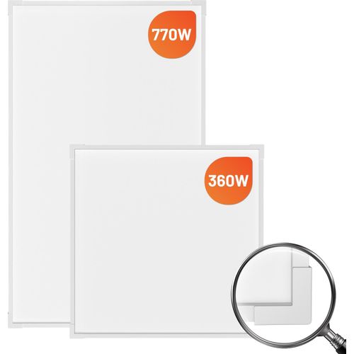 Bettizia Infrarotheizung 770W, Infrarot Heizung mit WiFi App-Steuerung, Erkennung Offener Fenster, Infrarotheizung mit Thermostat, Infrarot-Deckenheizung