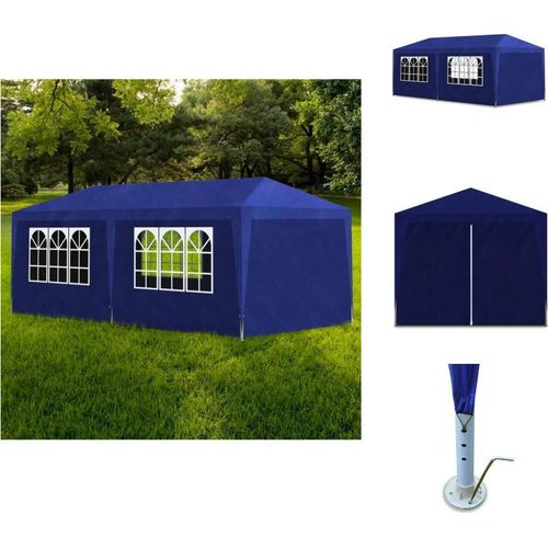 vidaXL Partyzelt 3x6 m Blau - Pavillons & Partyzelte