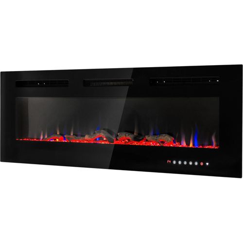 Termofol Elektrokamin - Kamin Elektrisch - Elektrokamin mit Heizung und Kaminfeuer - Schwarz - 127 cm