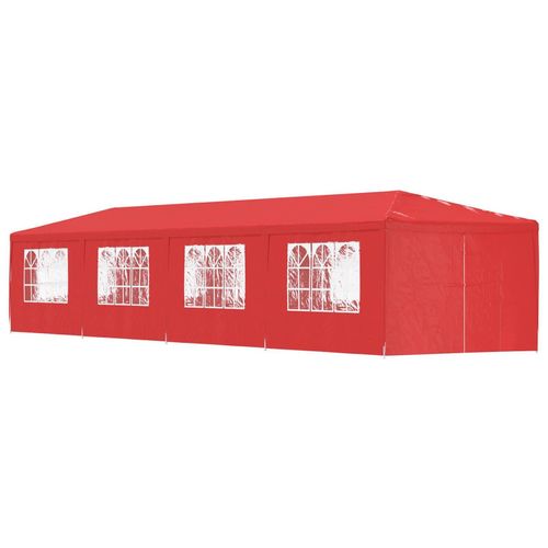 Möbel Party-Zelt 1200 x 300 x 255 cm Rot PE und StahlPavillons & Partyzelte - Pavillons & Partyzelte c7313