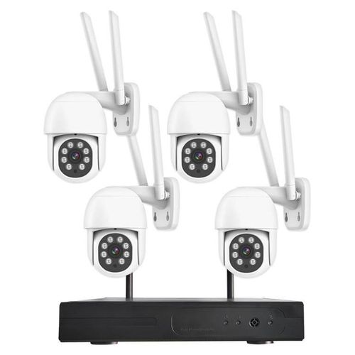 Kabelloses WiFi-Kameraset mit NVR-Einheit und 4× 5MP-PTZ-Kameras