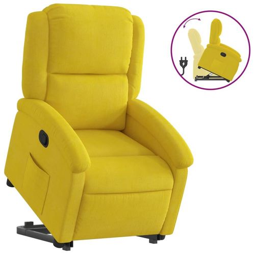 Relaxsessel mit Aufstehhilfe Gelb Samt