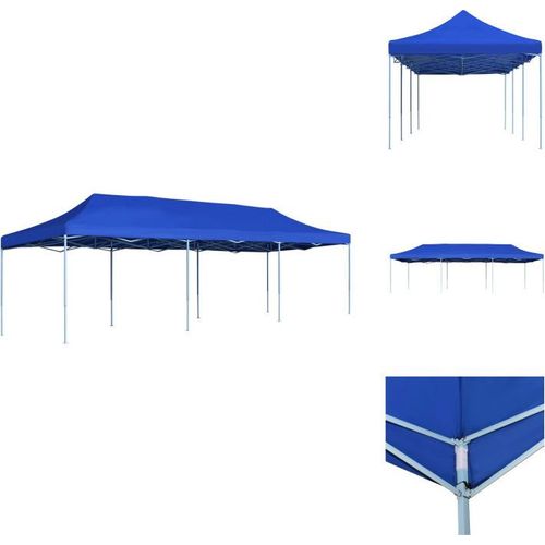 vidaXL Faltzelt Pop-Up Partyzelt 3 x 9 m Blau - Pavillons & Partyzelte